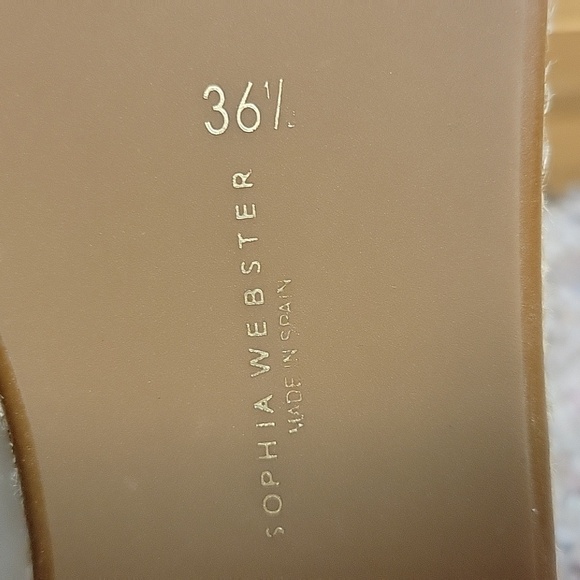 Sophia Webster Cream Espadrilles with Butterfly Accent, Women's Sz 36.5. NWT - Picture 6 of 8